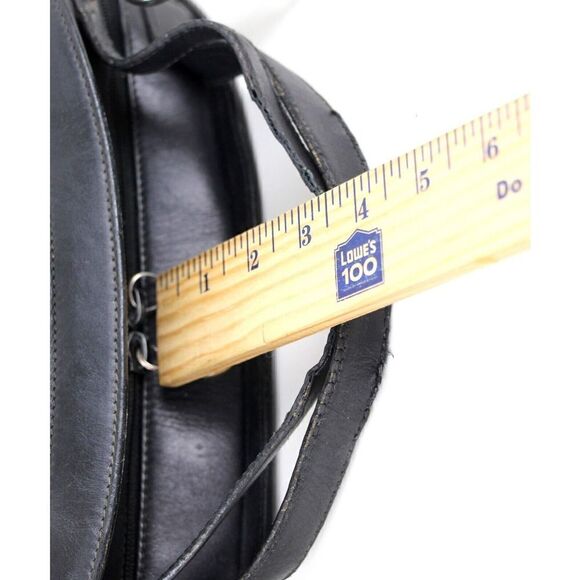 AUTHENTIC Mark Cross ITALY BLACK GENUINE LEATHER SHOULDER BAG X-BODY HANDBAG - Picture 15 of 16